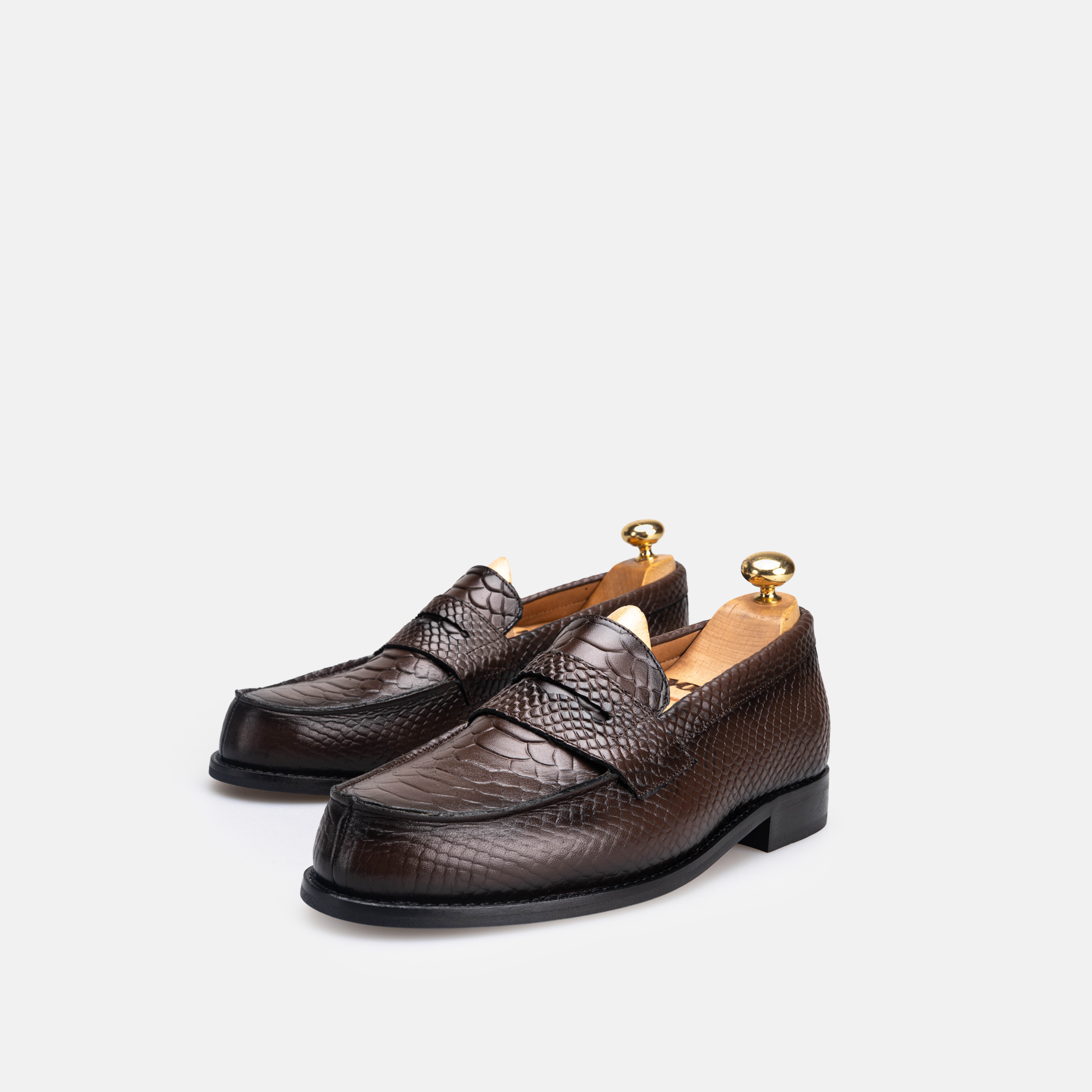 Volzak 5533 chaussure en cuir Marron Croco