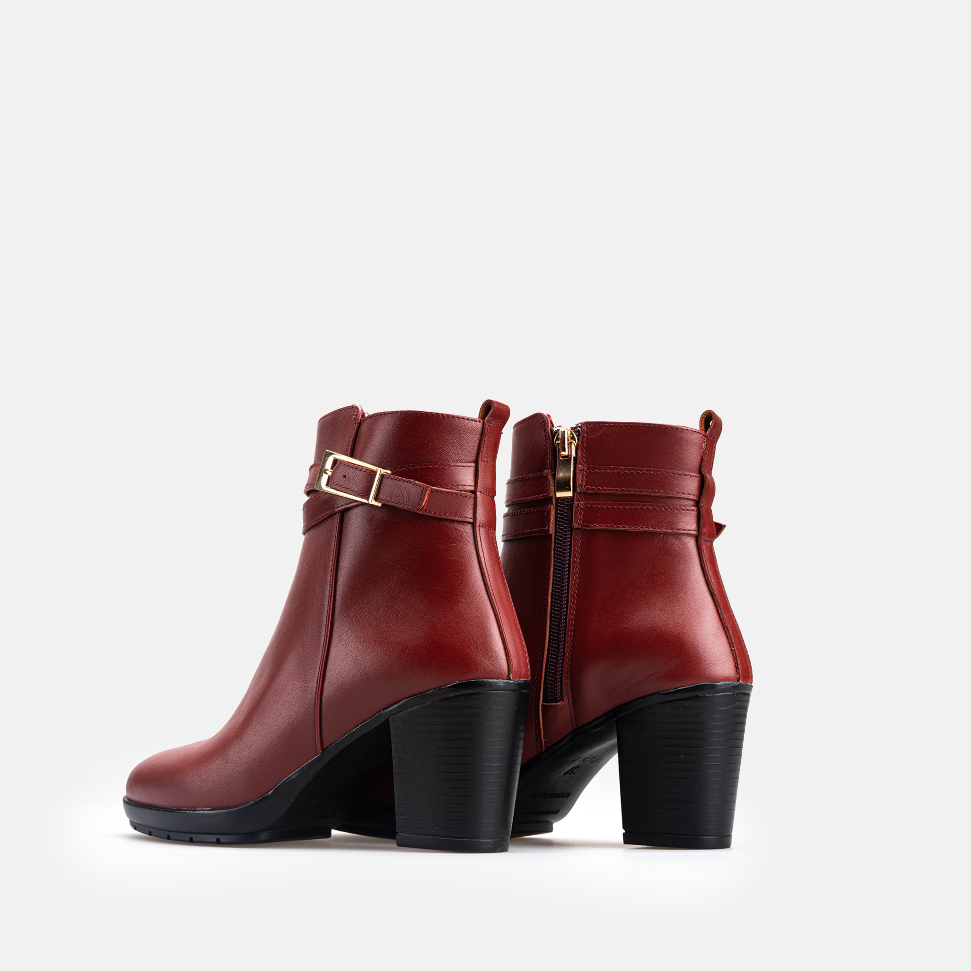 Volzak 2027 Bottine en cuir Bordeaux