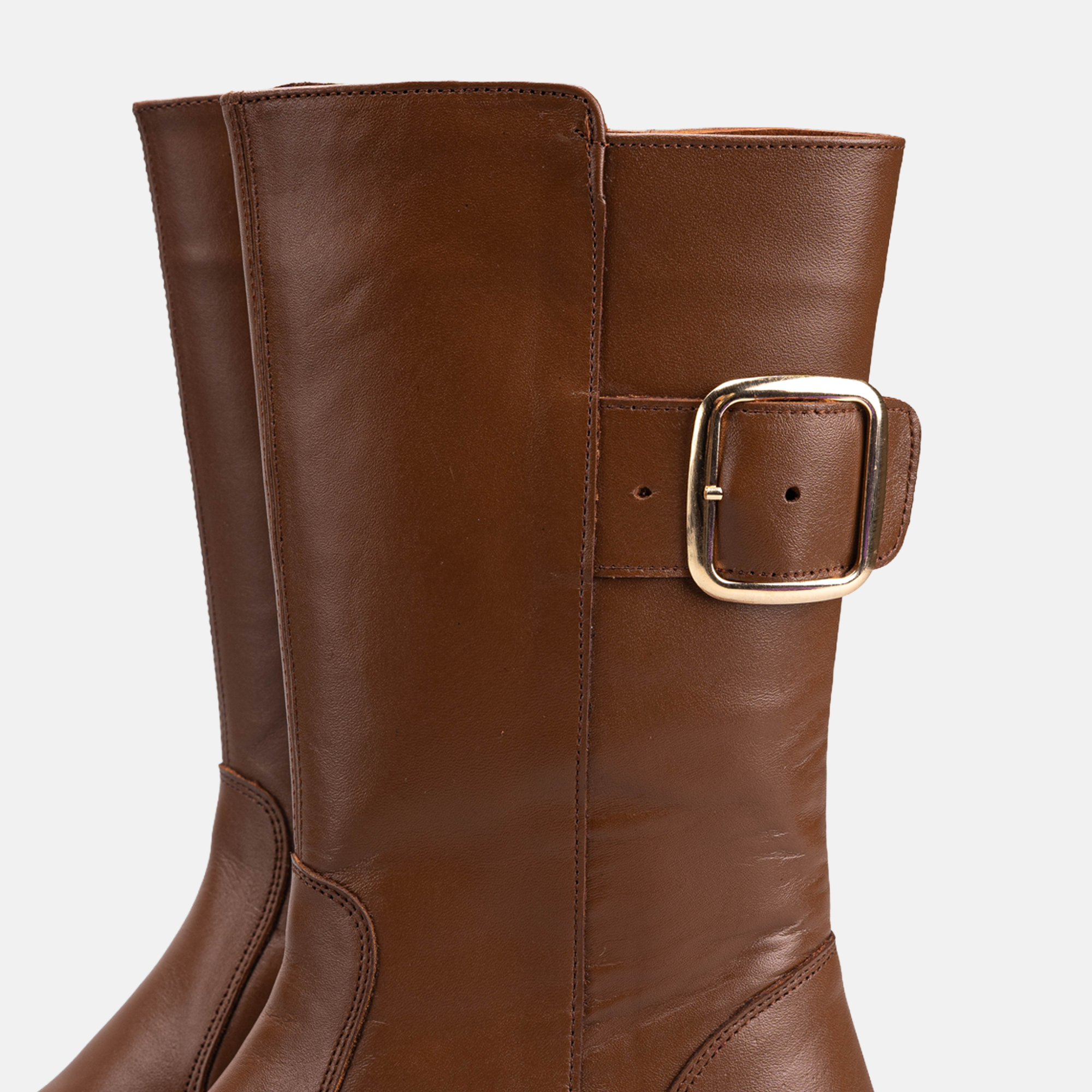 Volzak 4020 Botte genouillère en cuir Camel