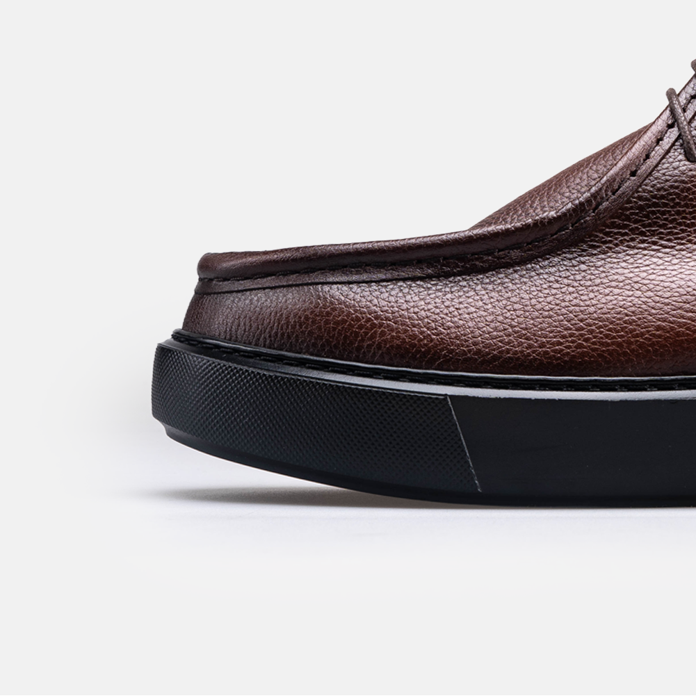 Volzak 5543 Bottine en cuir Marron Grainé