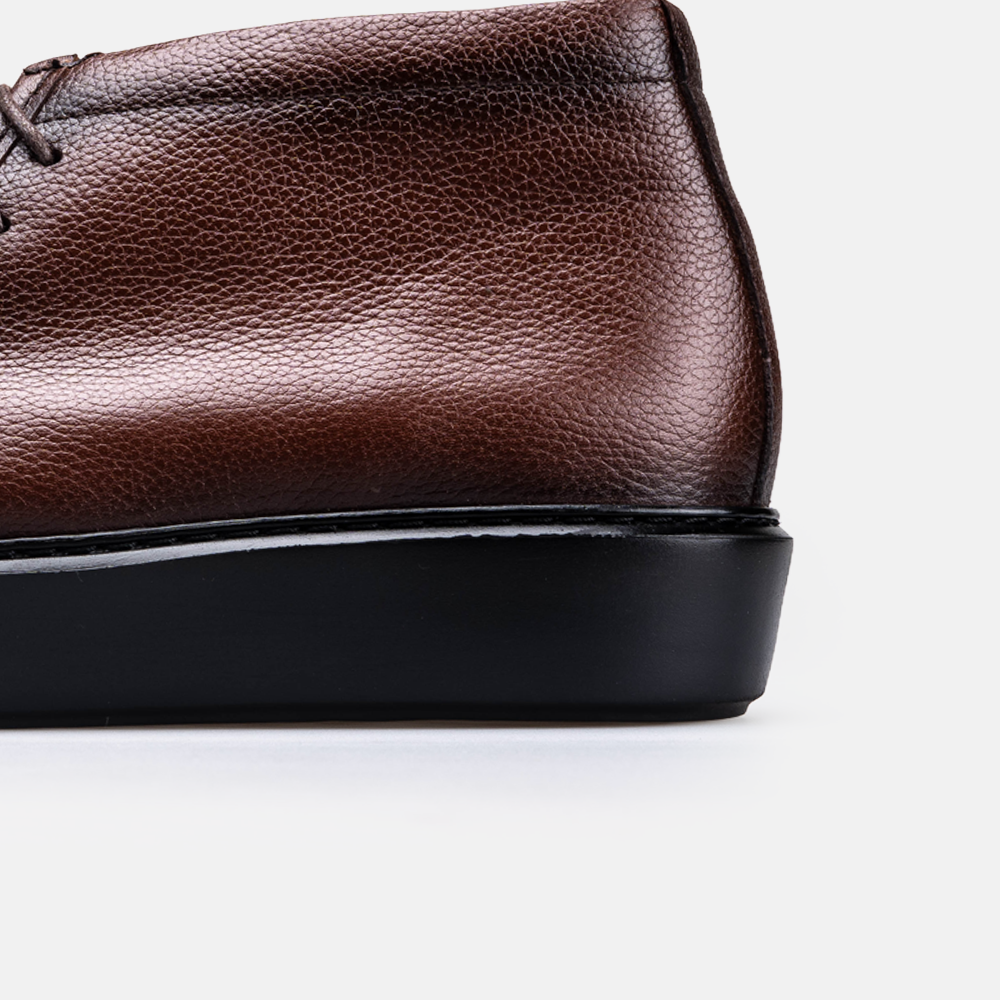 Volzak 5543 Bottine en cuir Marron Grainé