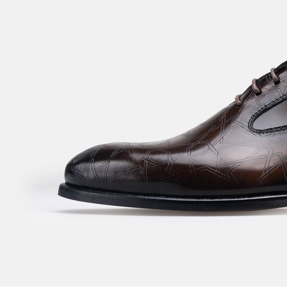 Volzak Zellige chaussure en cuir Marron Démasquable