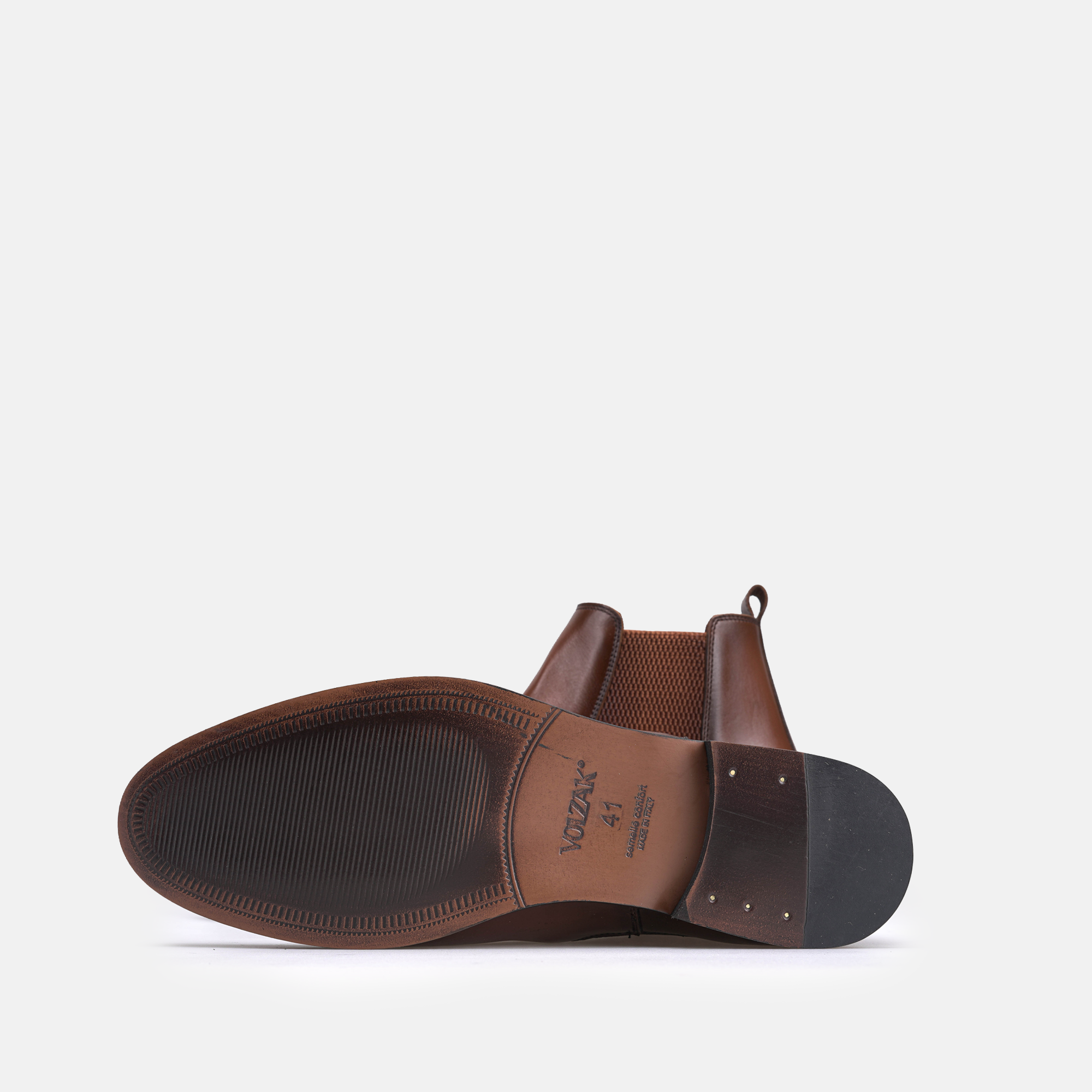 Volzak 5544 Bottine en cuir Marron Vintage