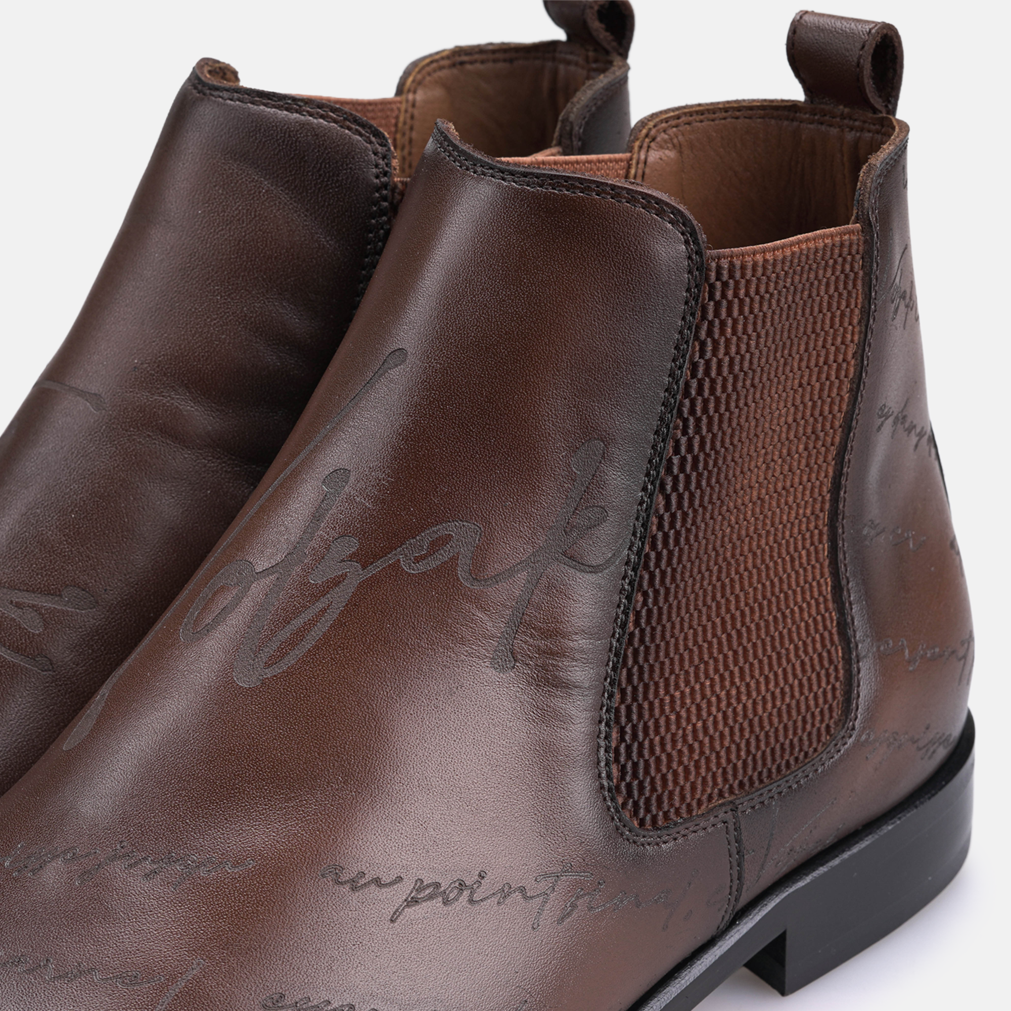 Volzak 5544 Bottine en cuir Marron Vintage