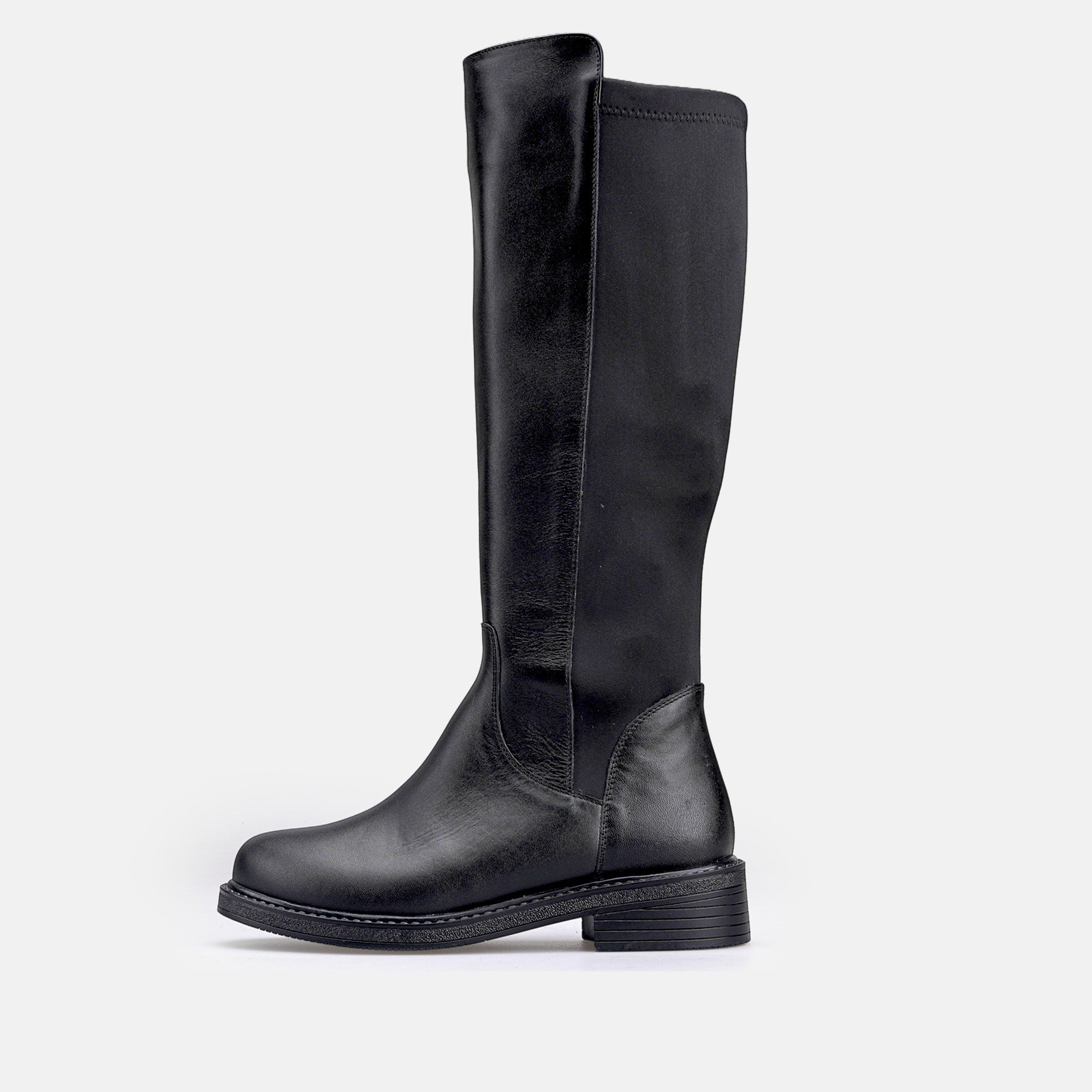 Volzak 4051 Botte genouillère en cuir Noir