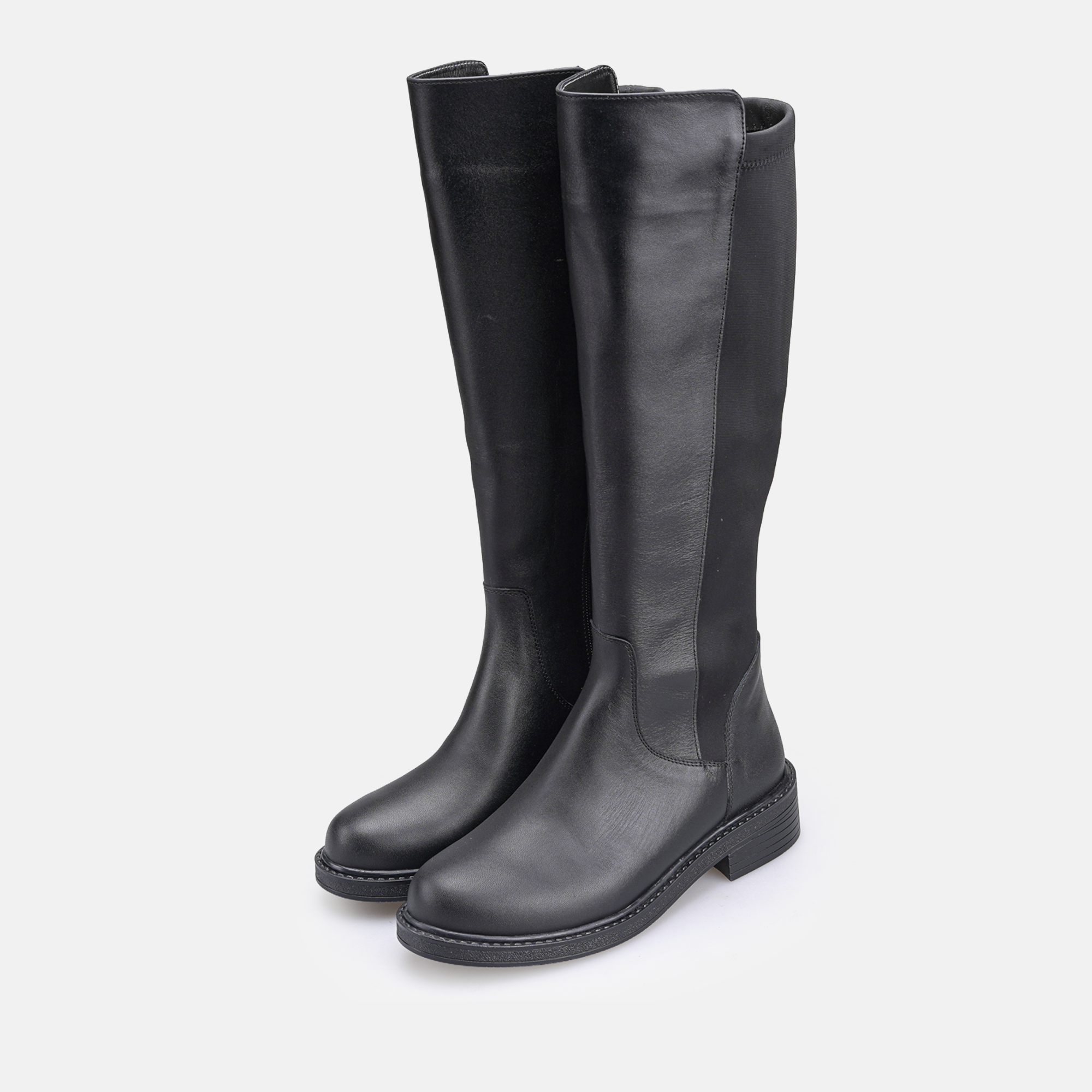 Volzak 4051 Botte genouillère en cuir Noir