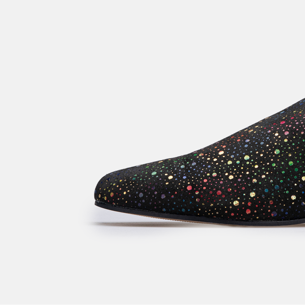 Édition limitée Volzak 3111 Mule en cuir Noir Multicouleur