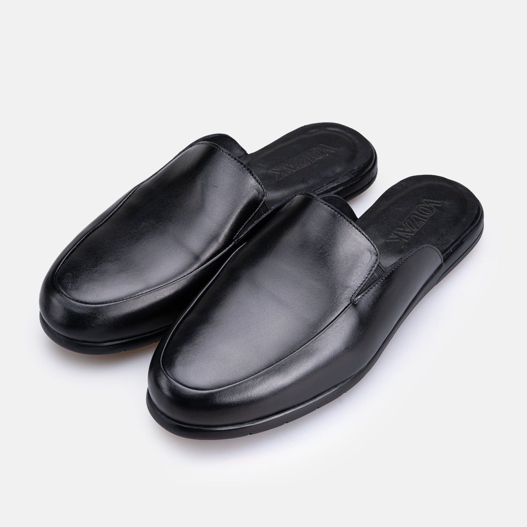 Volzak 5601 Mule en cuir Noir