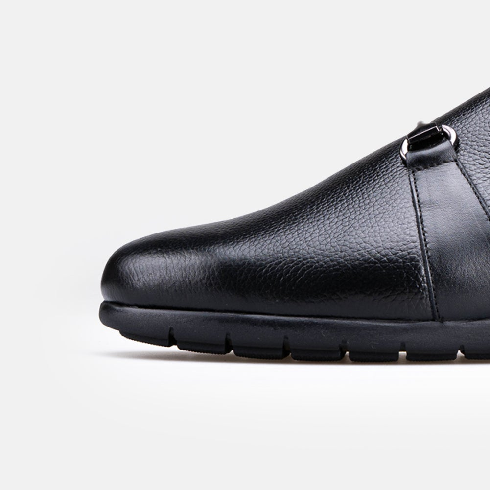 Volzak 5600 Mule en cuir Noir Grainé