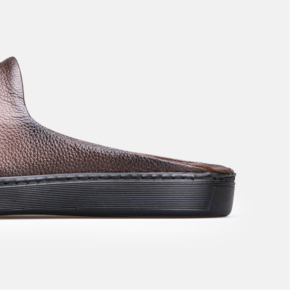 Volzak 5602 Mule en cuir Marron Grainé