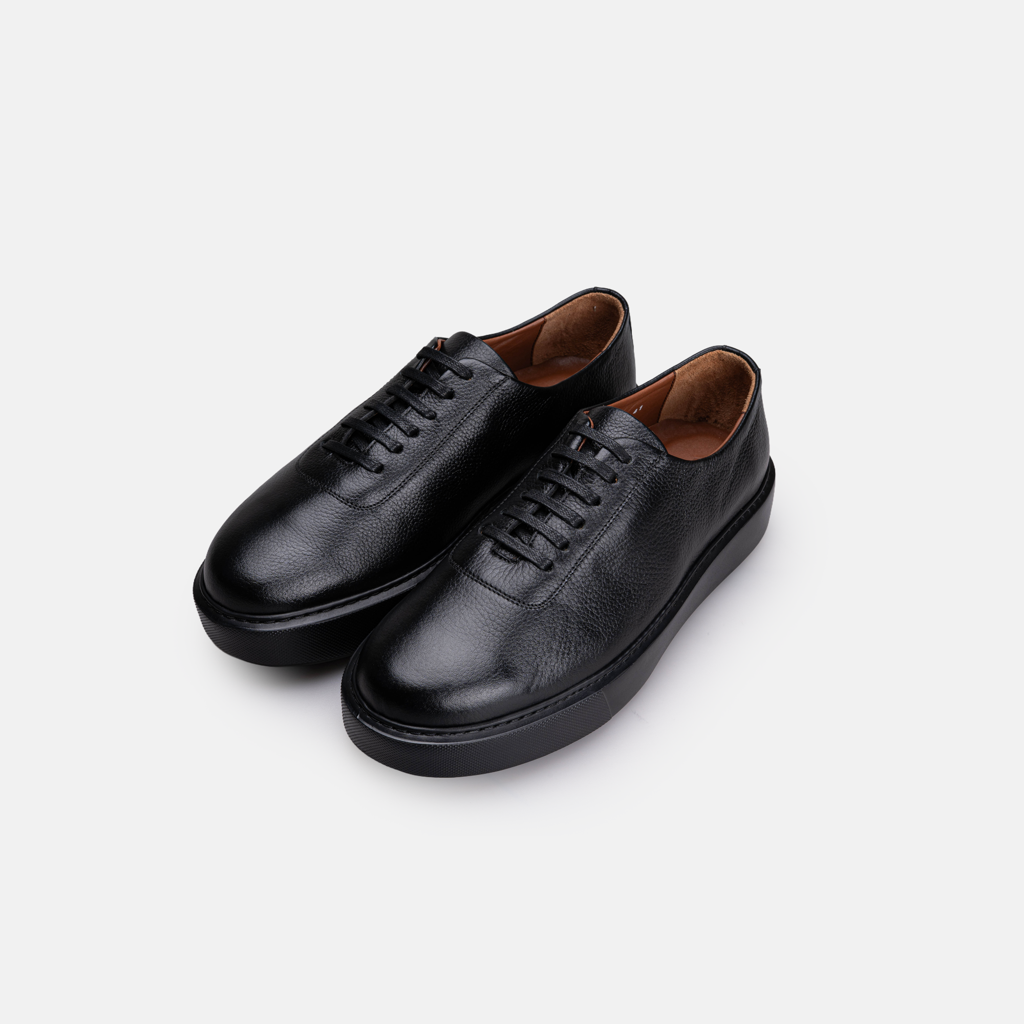 Volzak 5549 basket en cuir Noir Grainé