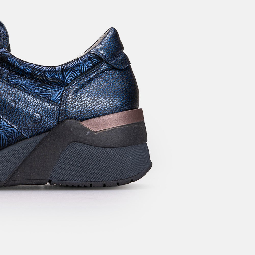 Volzak 701 Basket en cuir Bleu