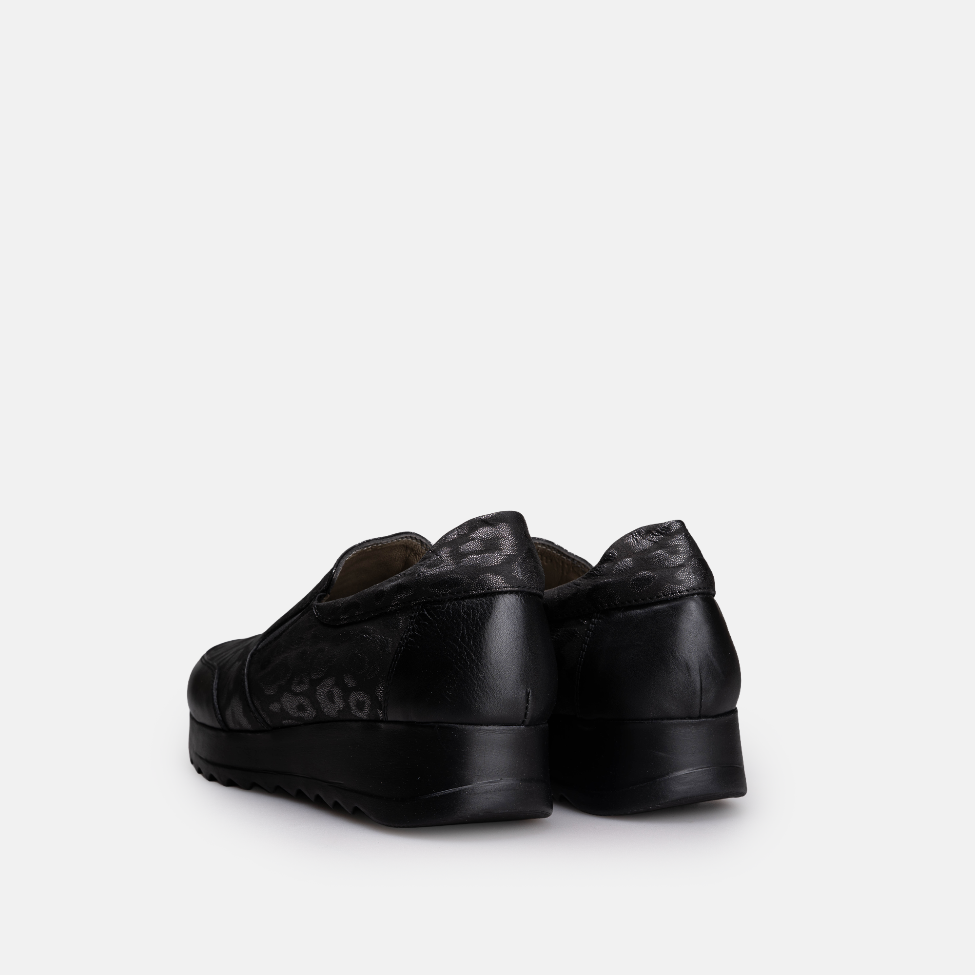 Volzak 1000 Basket en cuir Noir Argenté