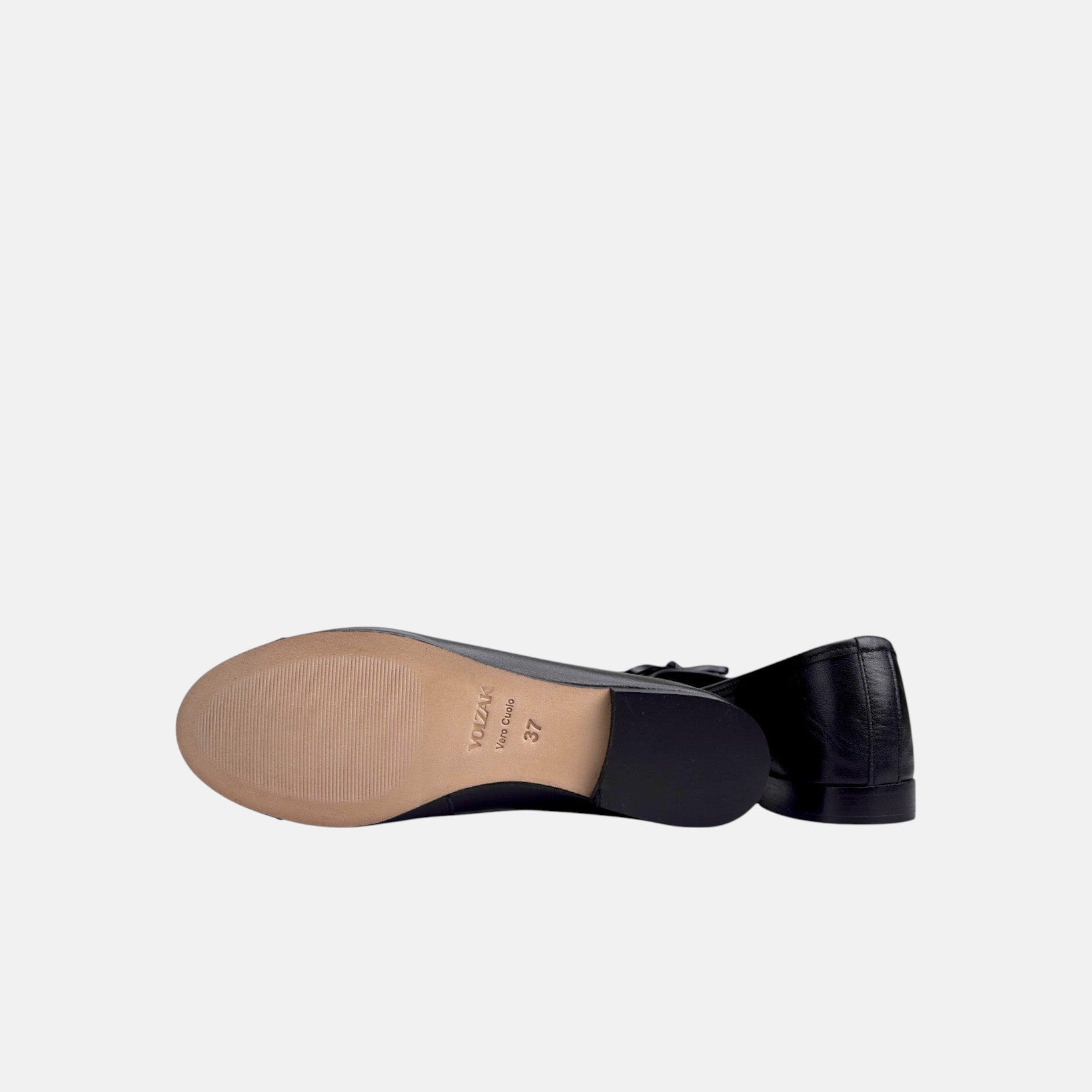Volzak 078 Ballerine en cuir Noir