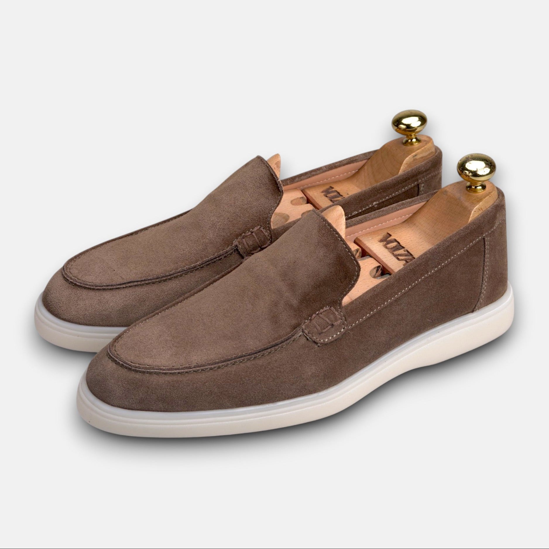 Volzak 713 Mocassin en daim Taupe