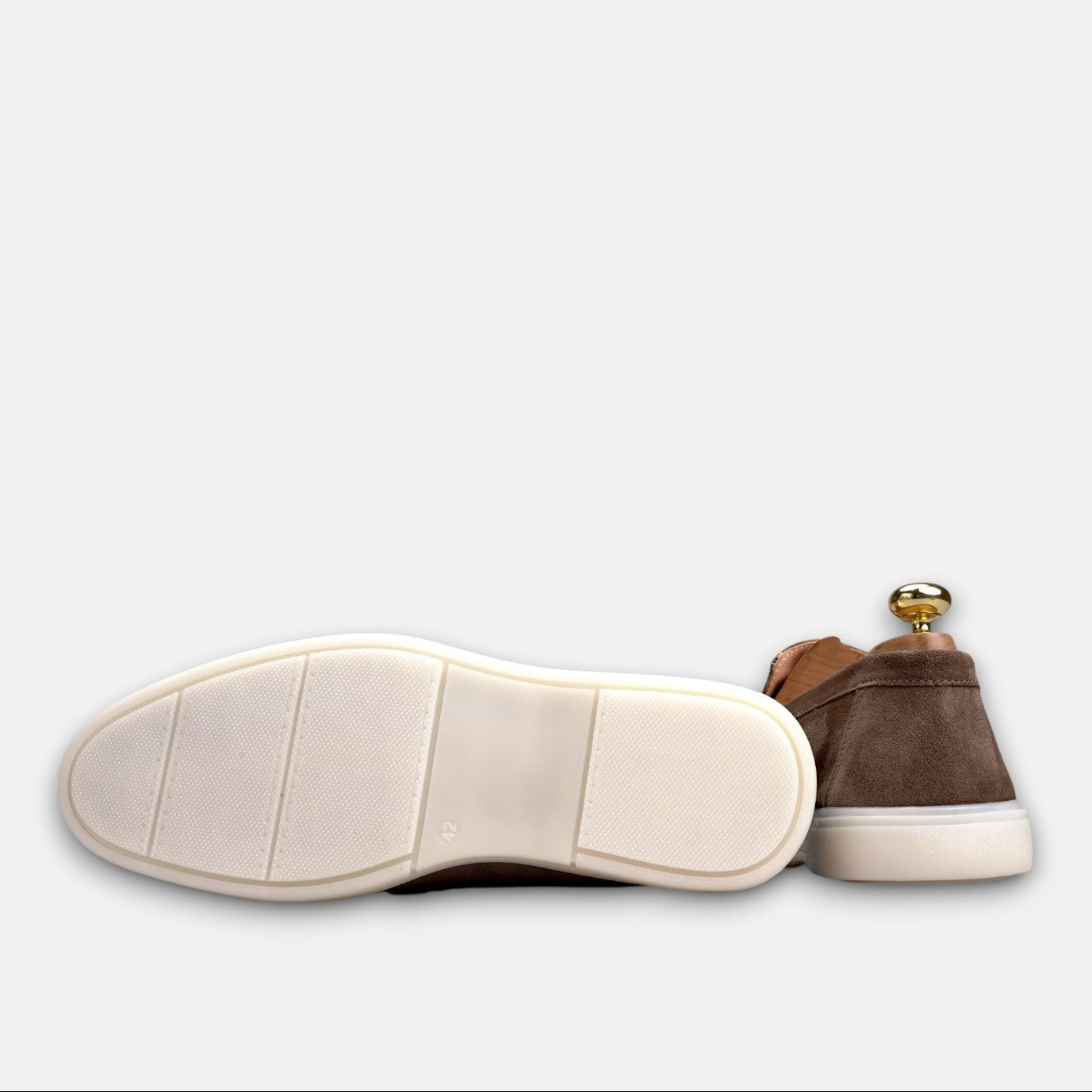 Volzak 713 Mocassin en daim Taupe