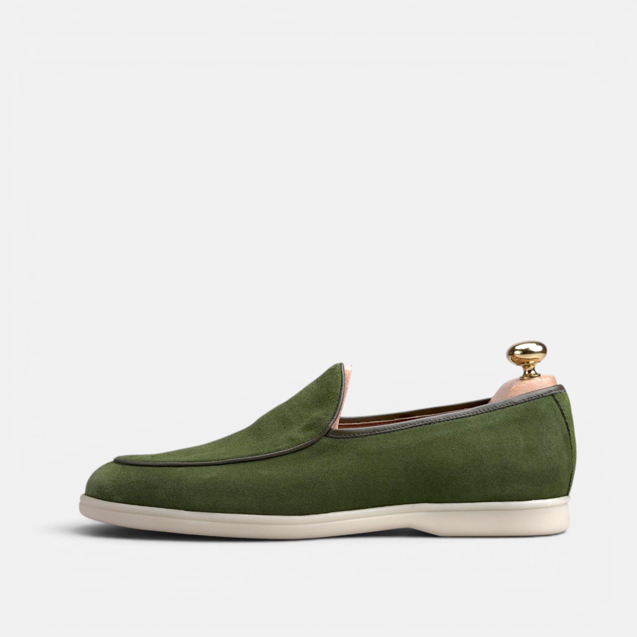 Volzak 5607 Mocassin en daim Vert