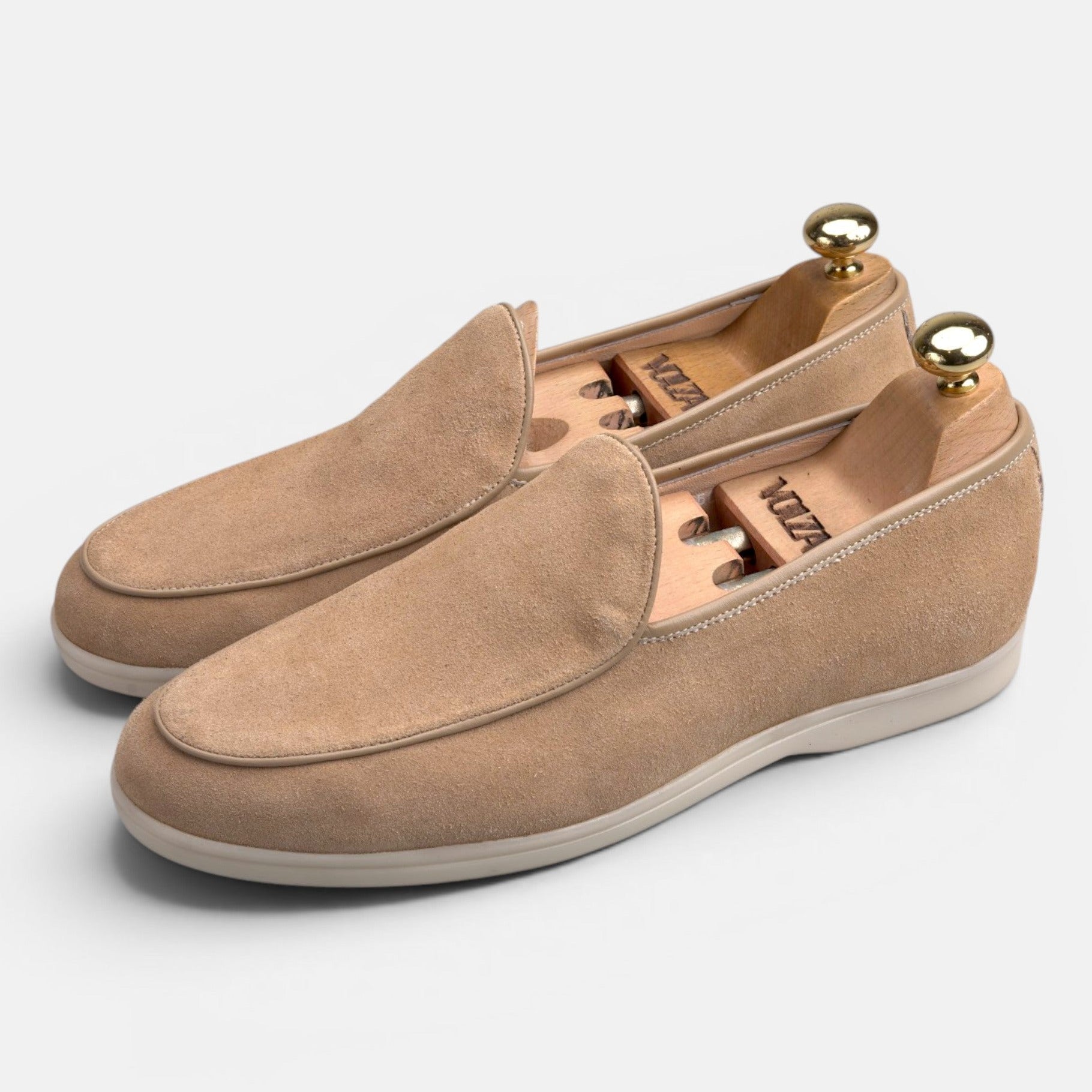 Volzak 5607 Mocassin en daim Beige clair