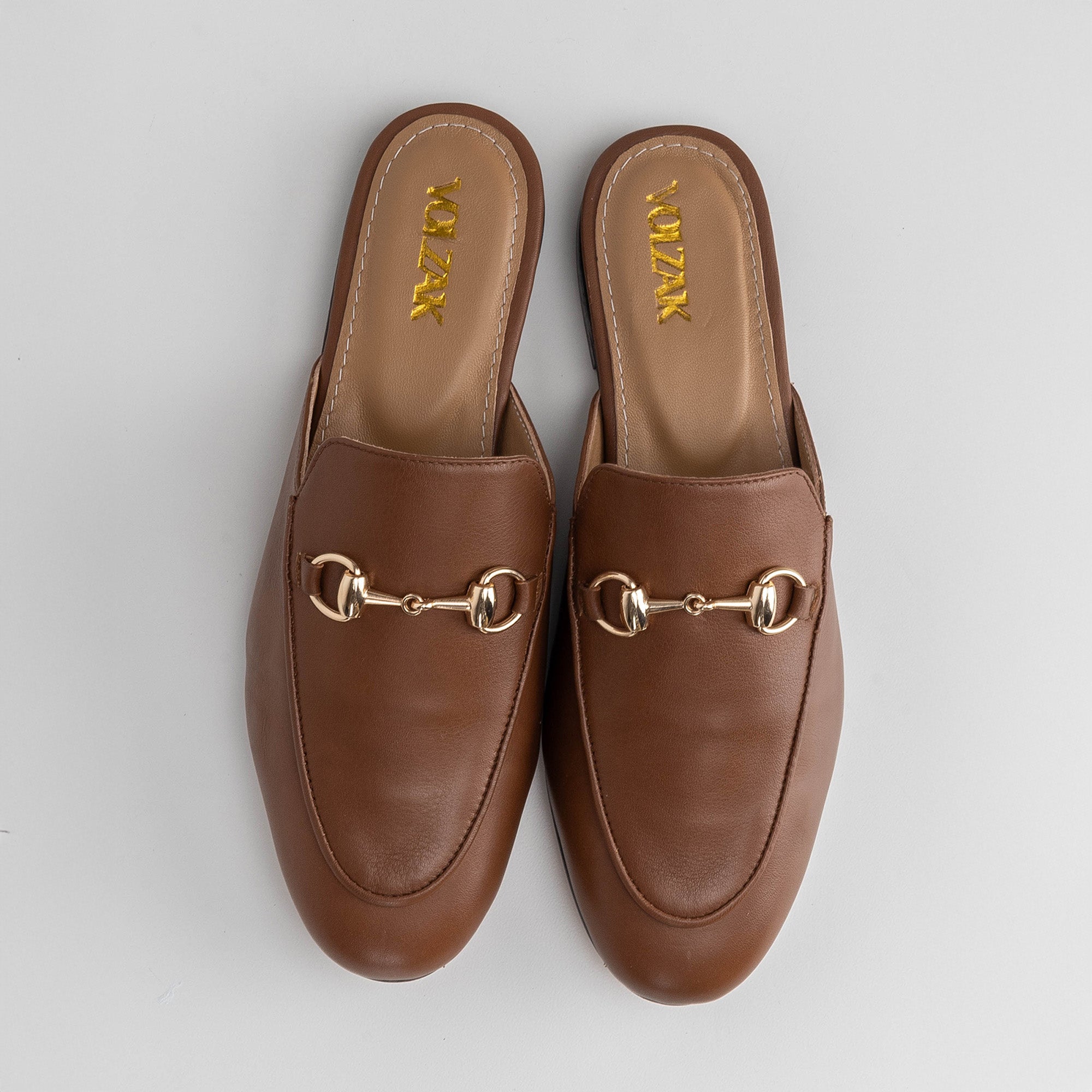 Volzak 3060 Mule en cuir Camel