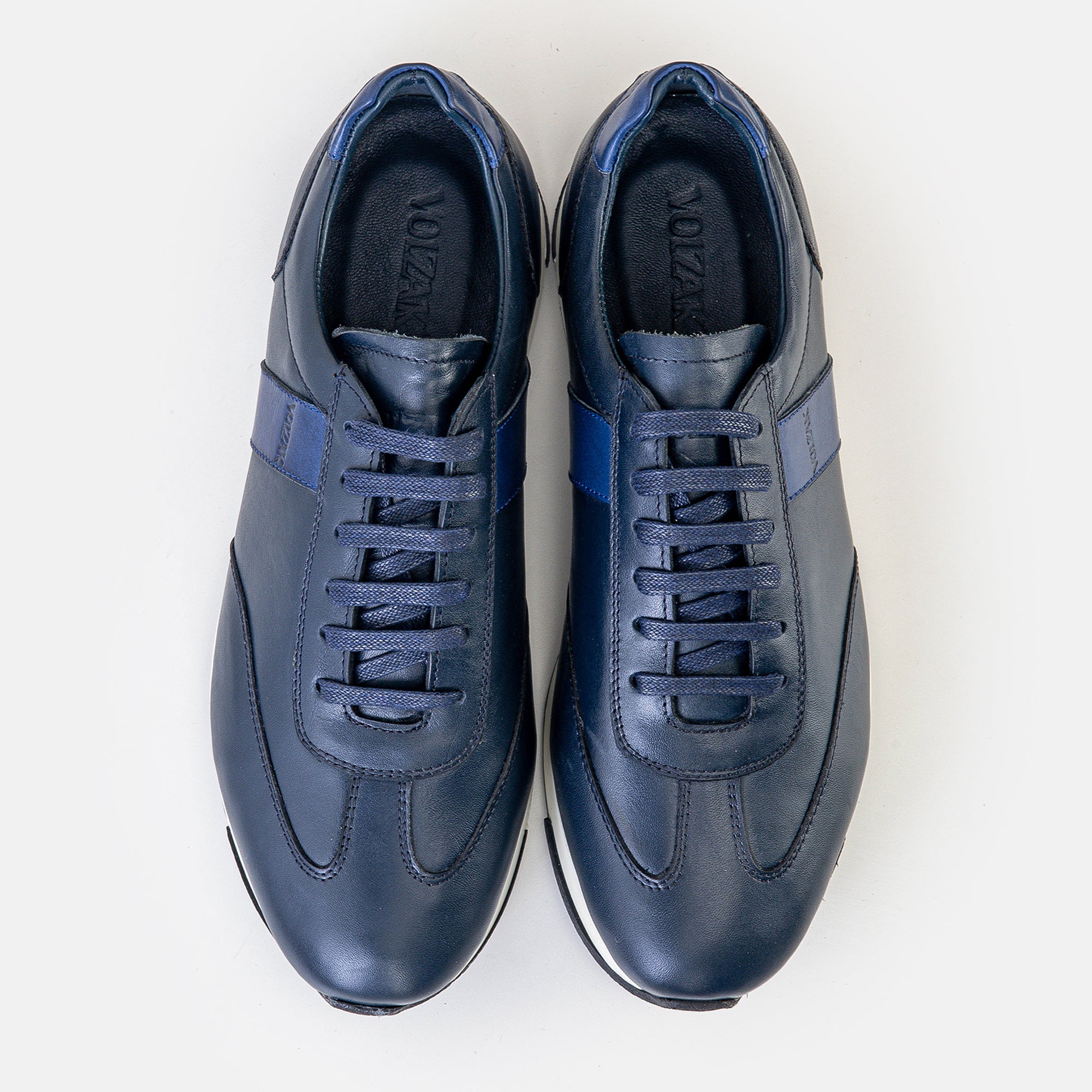 Volzak 6048 Basket en cuir Bleu