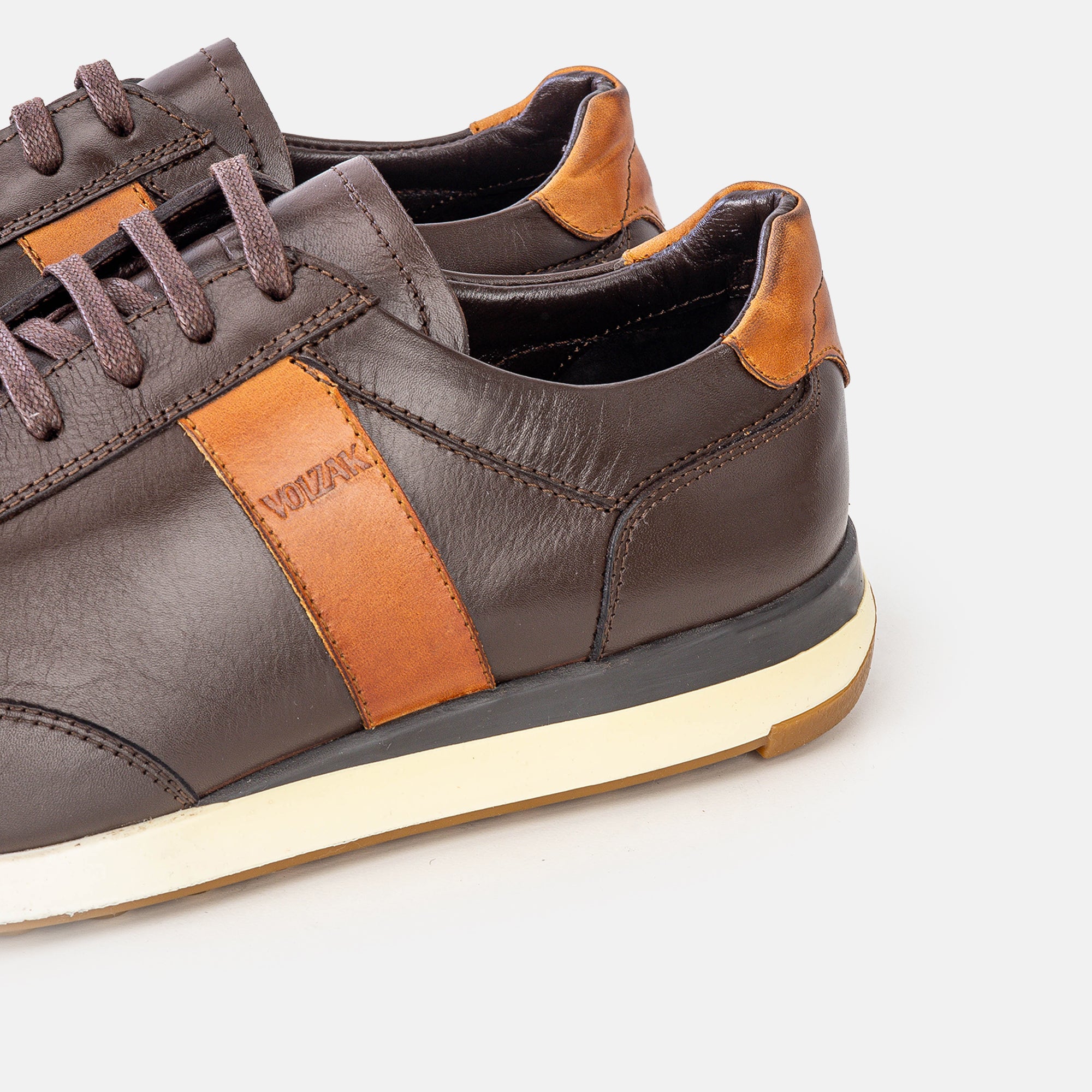 Volzak 6048 Basket en cuir Marron Camel