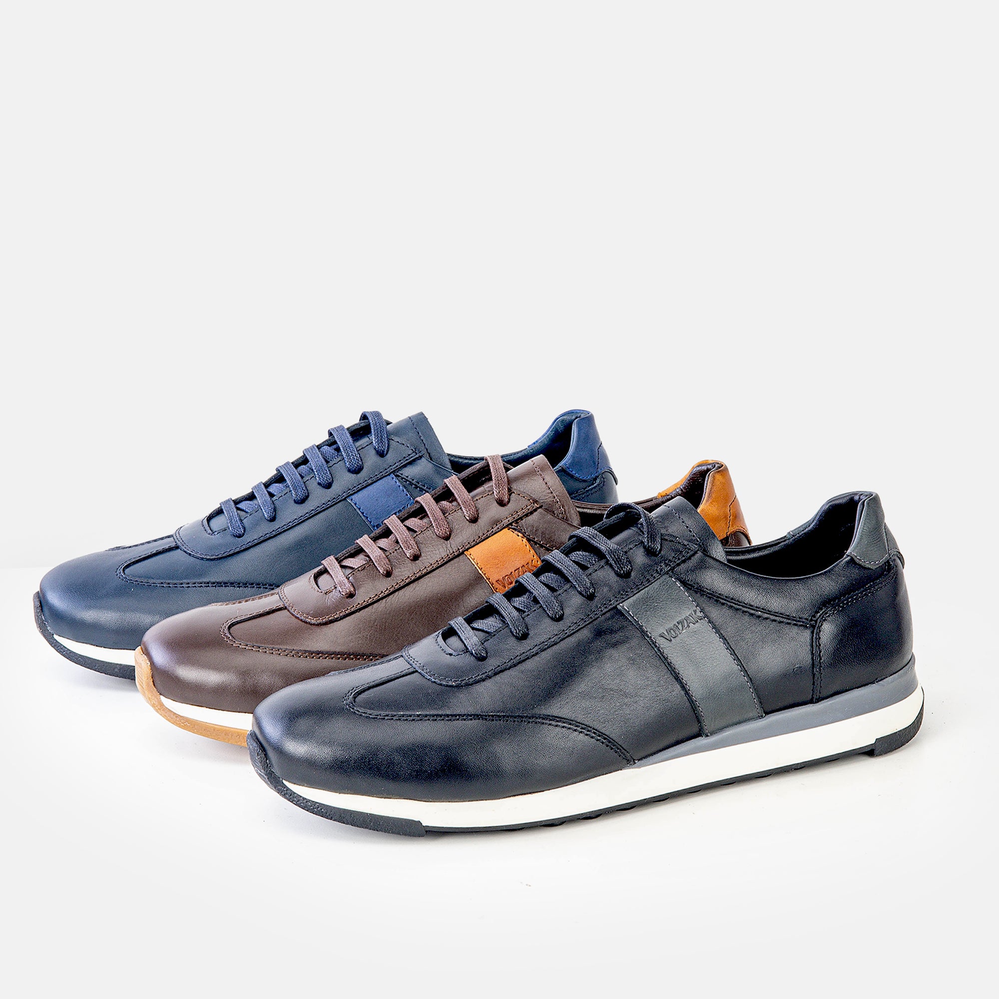 Volzak 6048 Basket en cuir Marron Camel