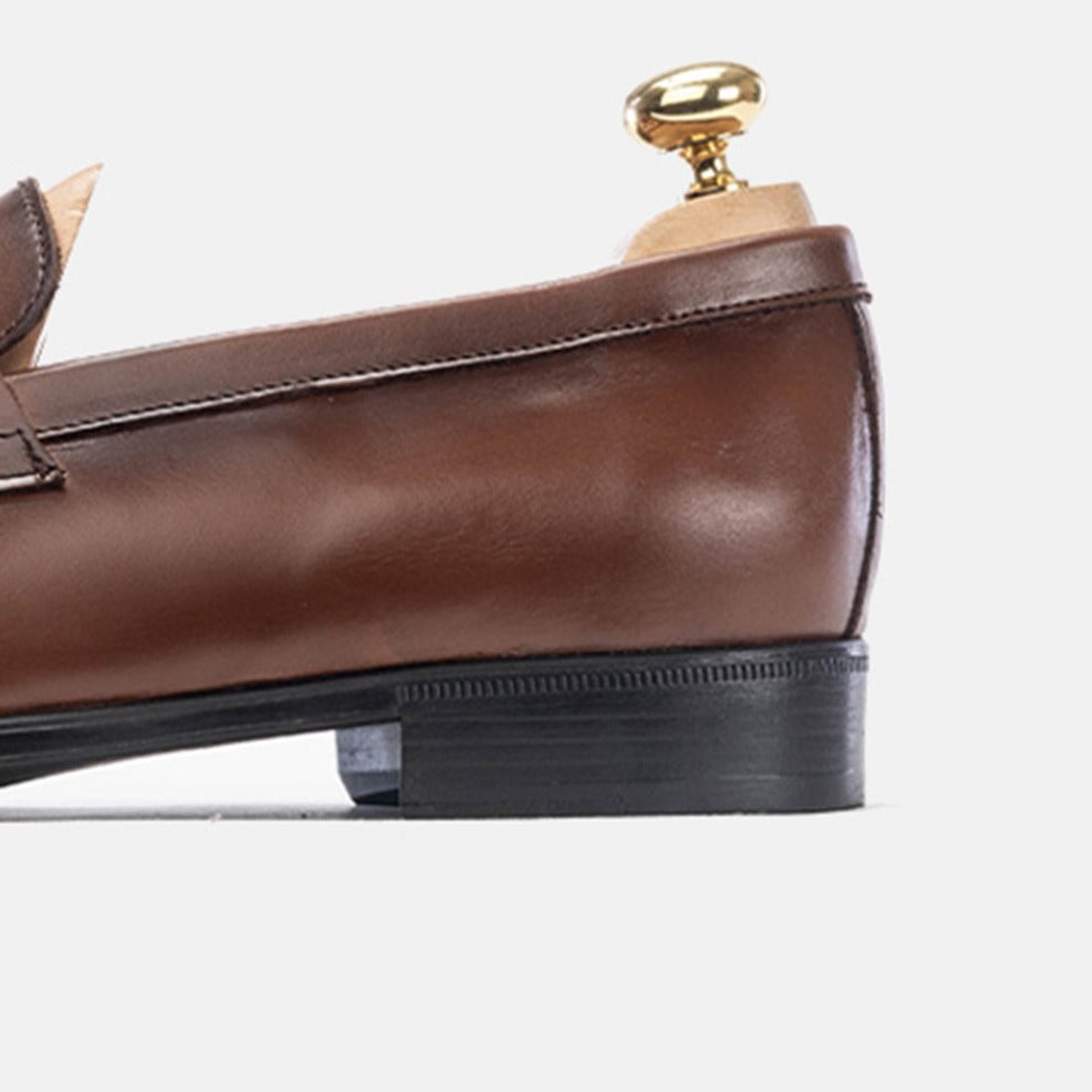 Volzak 5157 Mocassin penny en cuir Camel