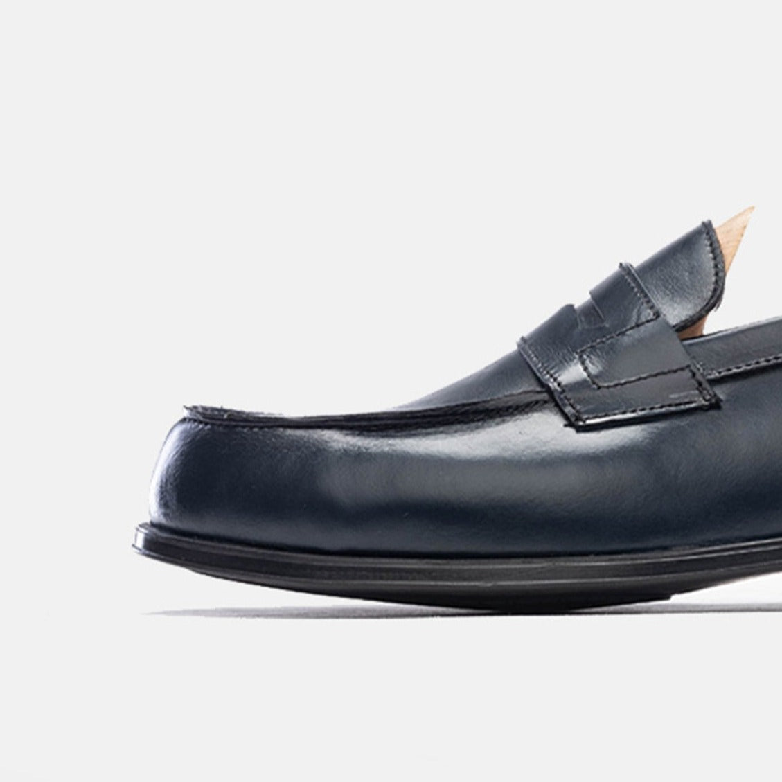 Volzak 5157 Leather Penny Loafer Blue