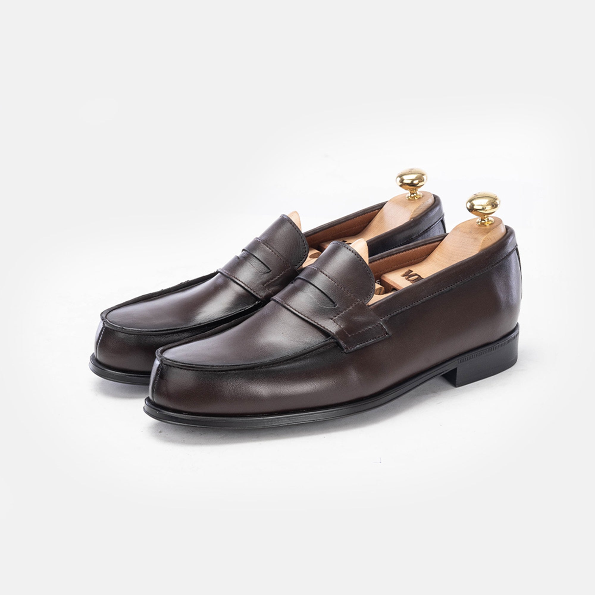 Volzak 5157 Penny Loafer in Brown Leather