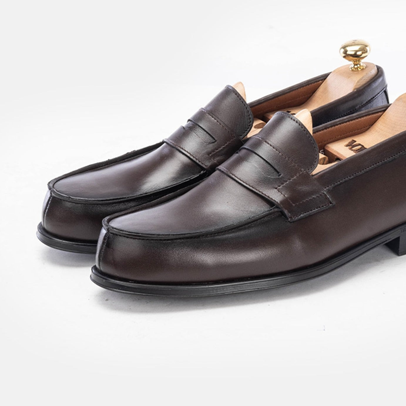 Volzak 5157 Penny Loafer in Brown Leather