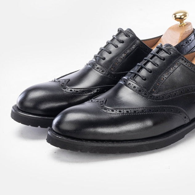 Volzak 5166 black leather shoe