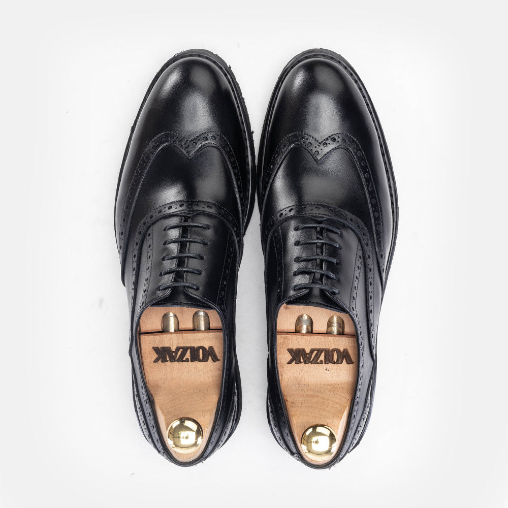 Volzak 5166 black leather shoe