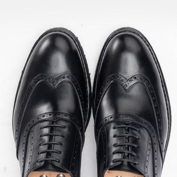Volzak 5166 black leather shoe