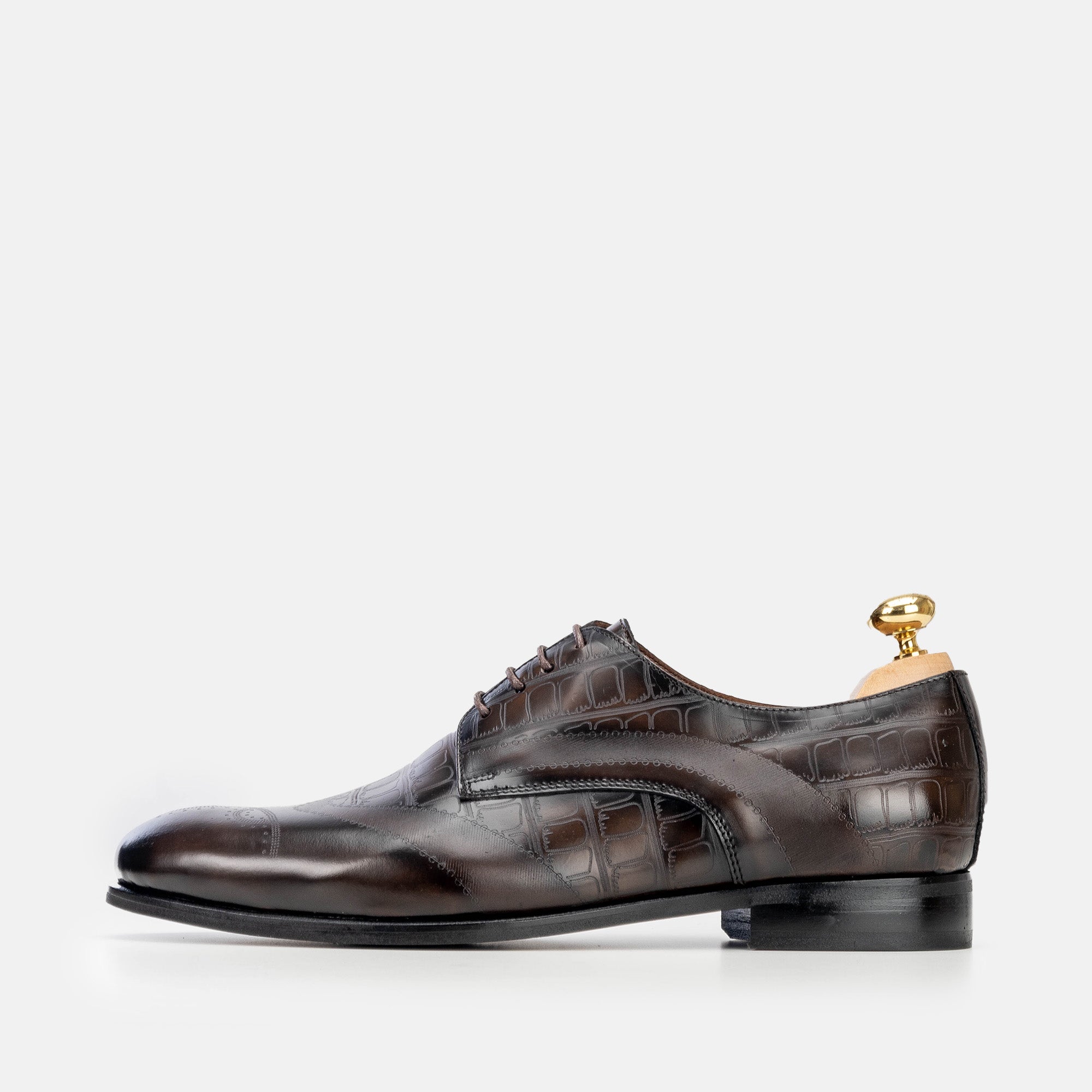 Volzak 5337 chaussure en cuir Démasquable Marron vintage