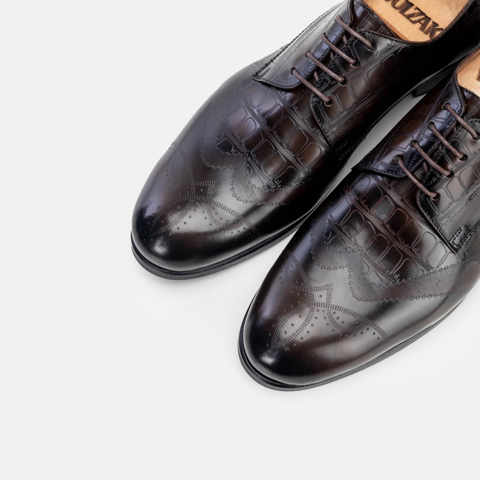 Volzak 5337 Vintage Brown Demaskable Leather Shoe