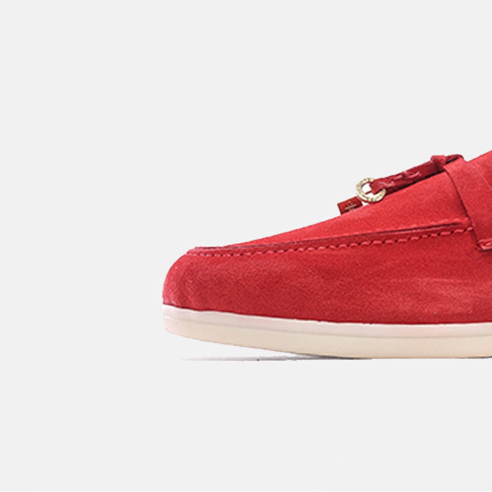 Volzak 32 mocassin en daim Rouge