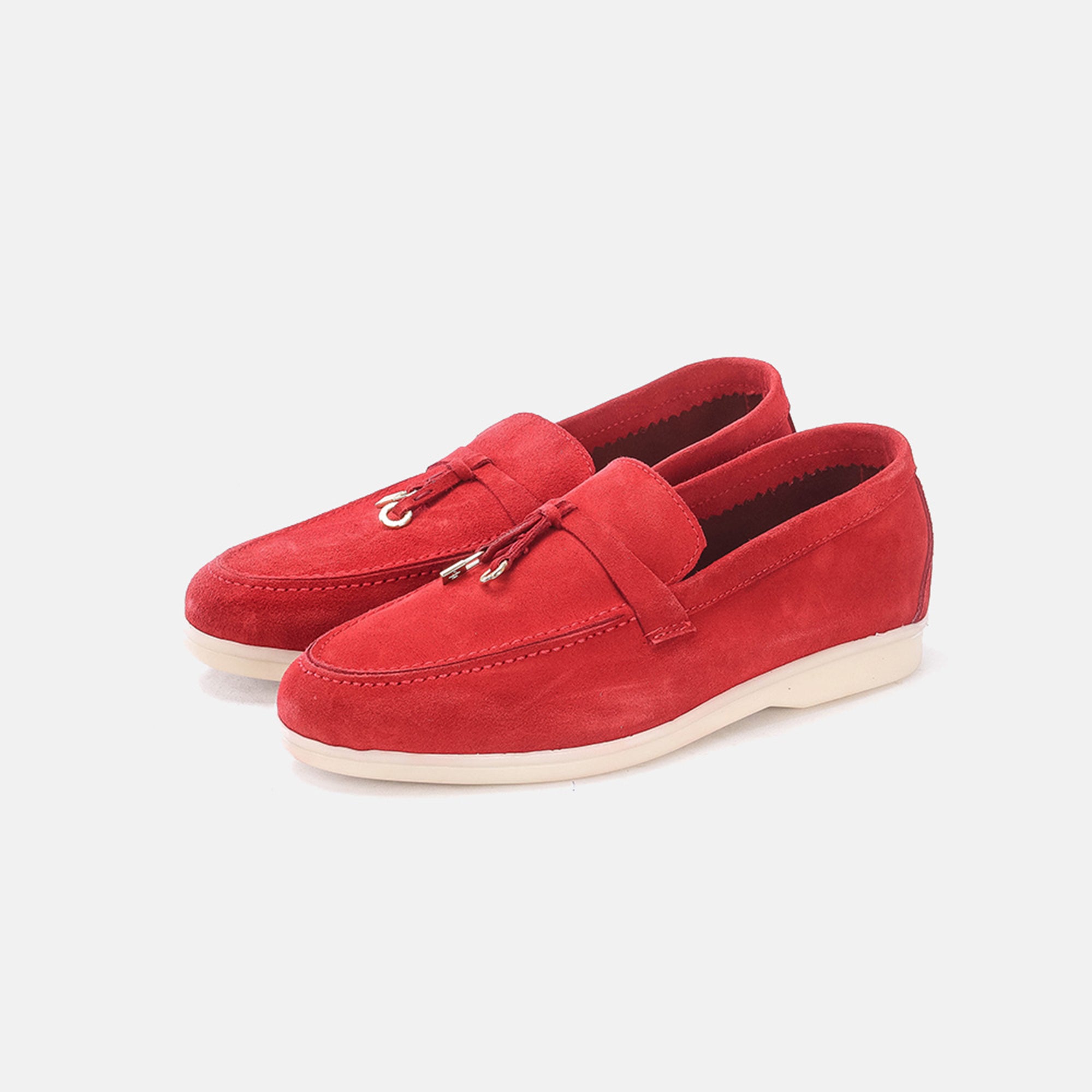 Volzak 32 mocassin en daim Rouge