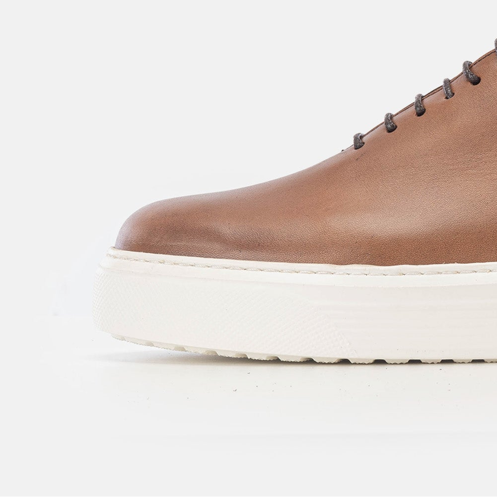 Volzak 5233 Basket en cuir marron vintage