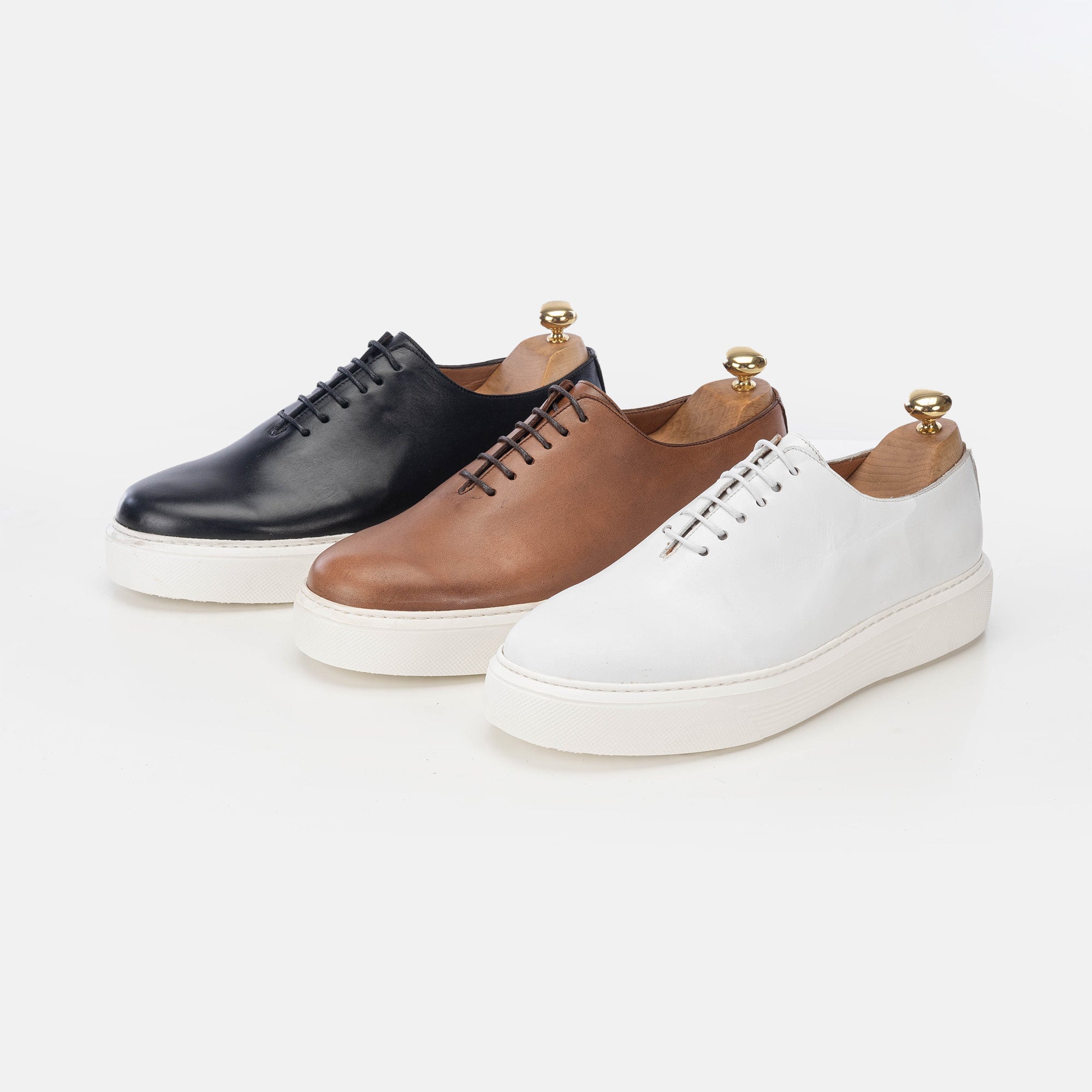 Volzak 5233 Basket en cuir blanc