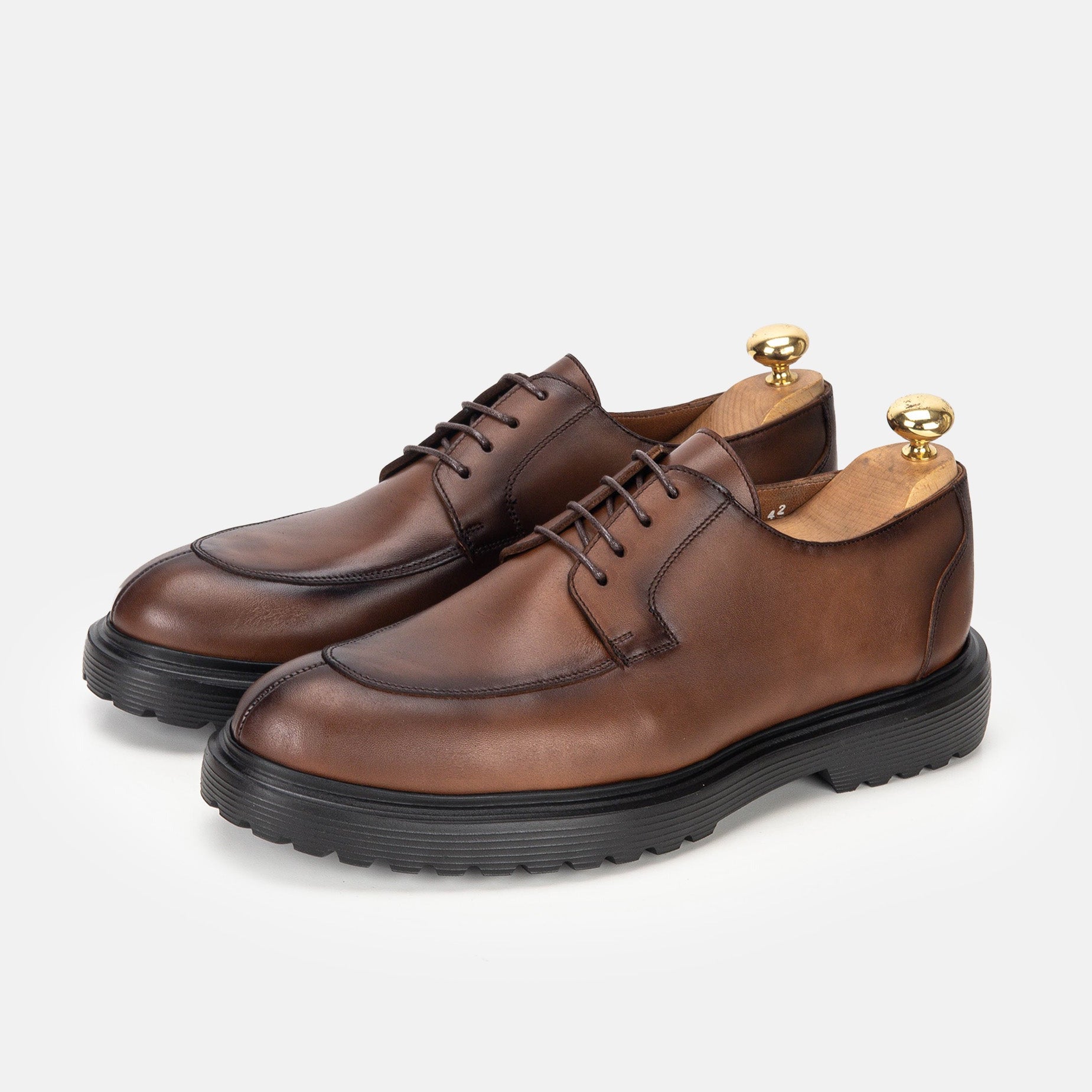 Volzak 5307 chaussure en cuir Marron Vintage