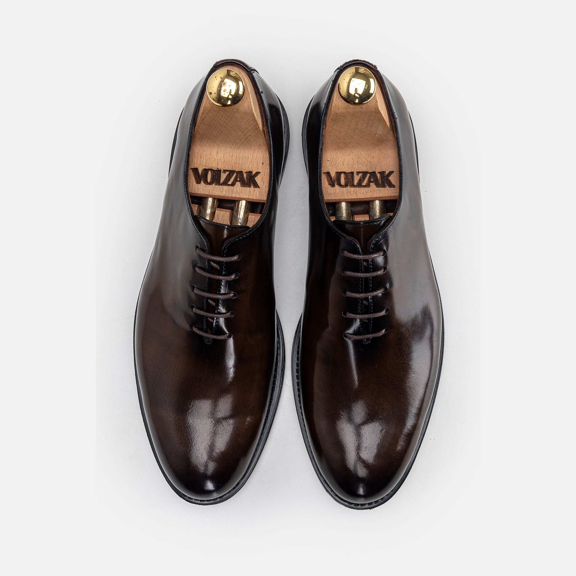 Volzak 5312 chaussure en cuir Démasquable Marron vintage