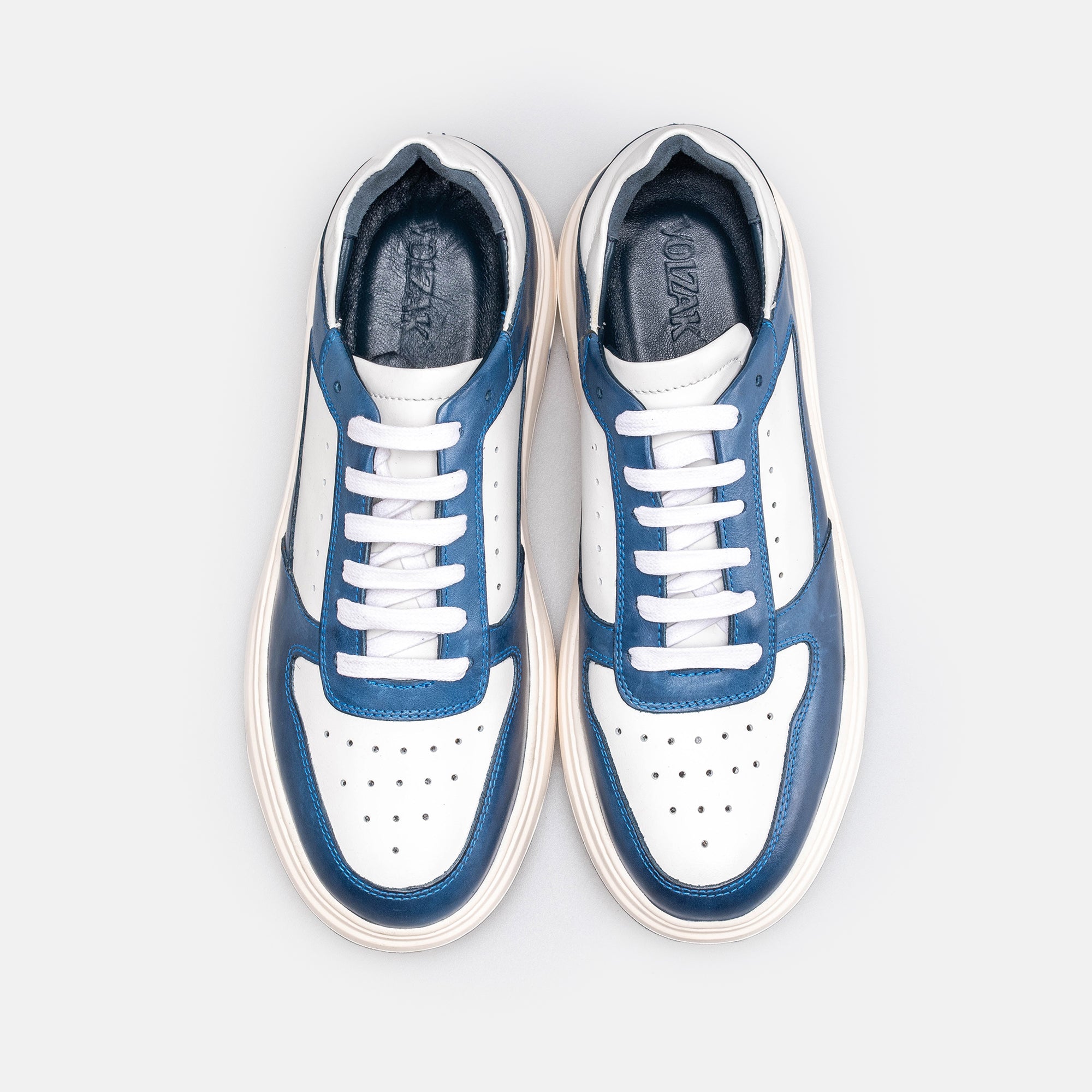 Volzak 6095 basket en cuir Bleu