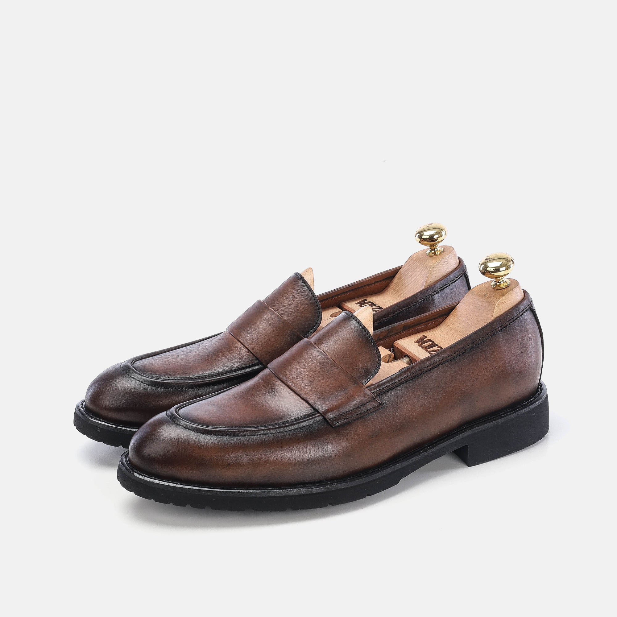 Volzak 5162 chaussure cuir marron vintage