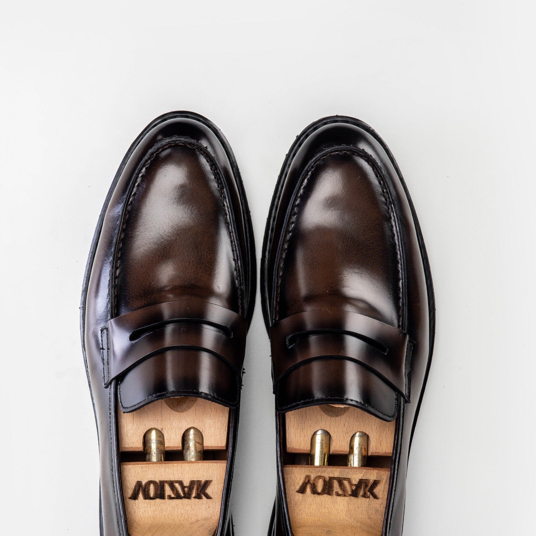 Volzak 5157 mocassin en cuir démasquable marron