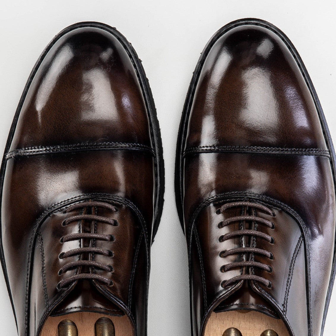 '''5167 chaussure en cuir Démasquable marron