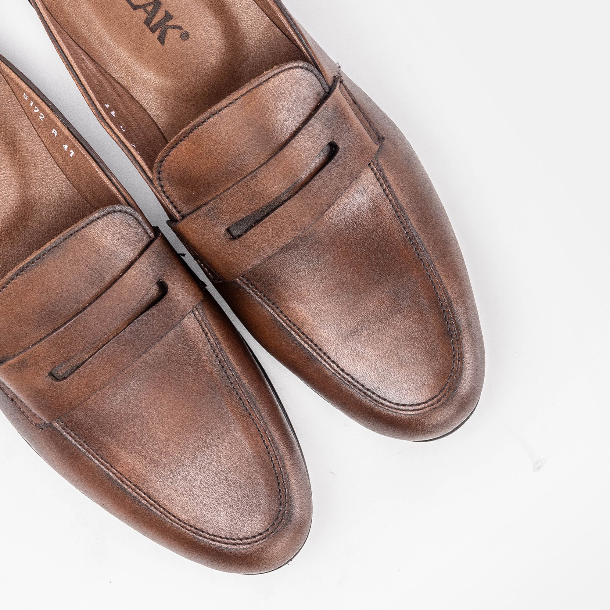 Volzak 5172 Vintage Brown Leather Mule