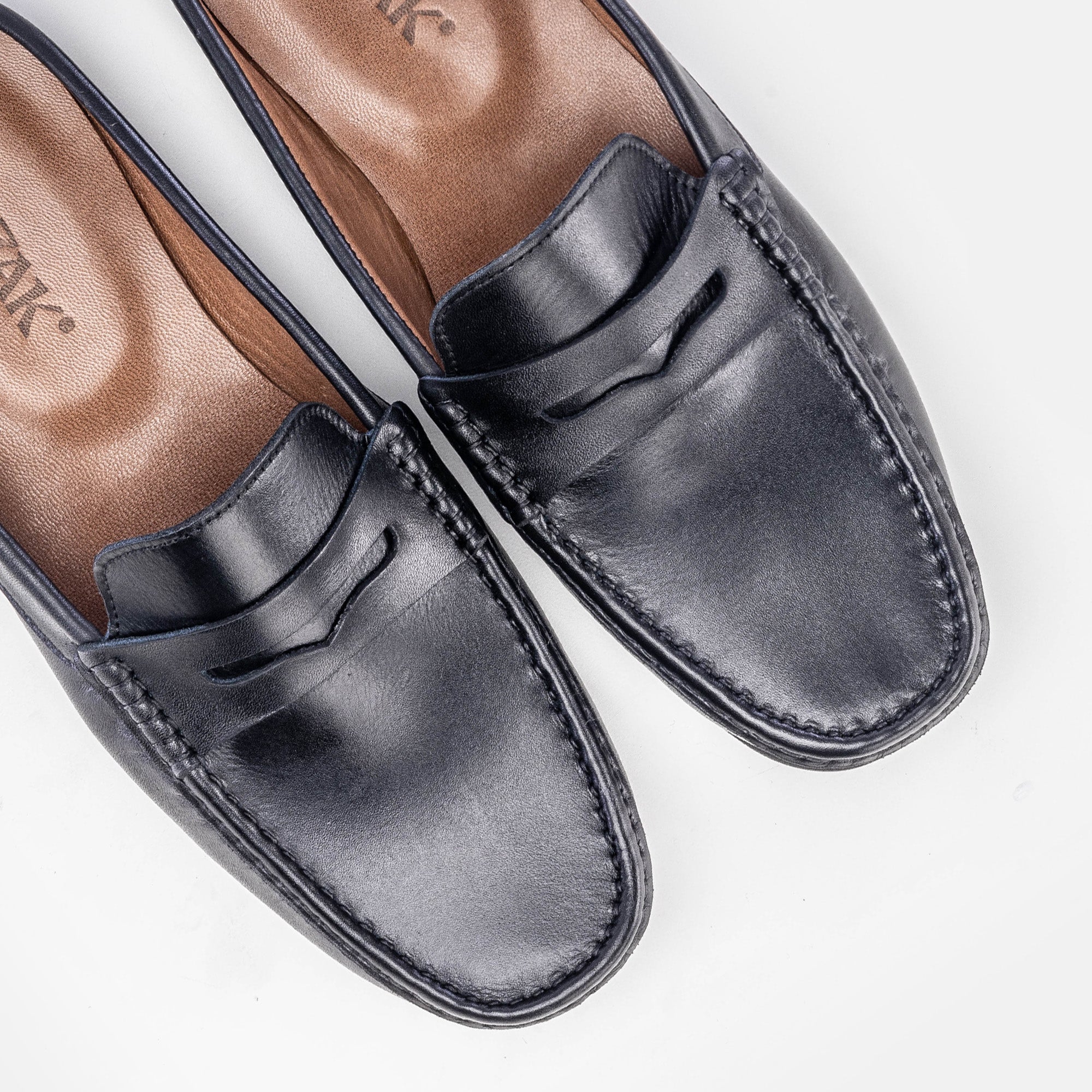 Volzak 5175 Mule en cuir noir