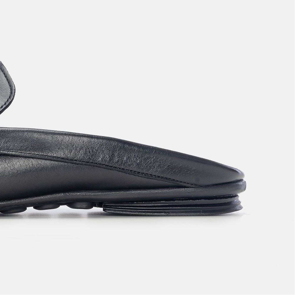 Volzak 5175 Mule en cuir noir