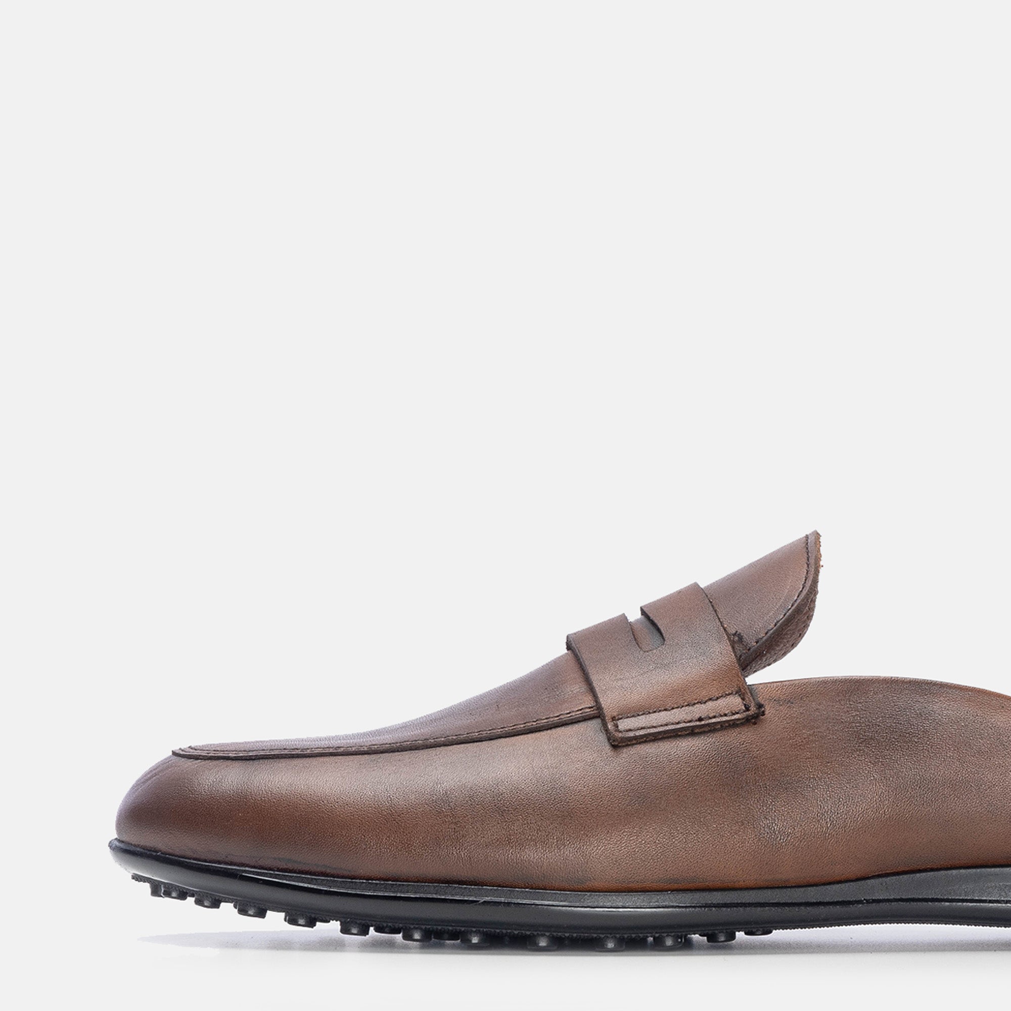 Volzak 5172 Vintage Brown Leather Mule
