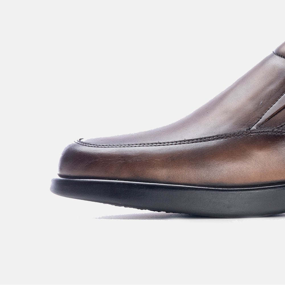 Volzak 5170 chaussure médicale en cuir marron vintage